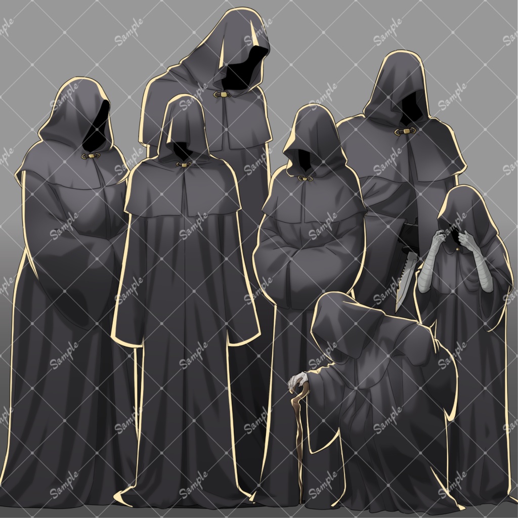 TRPGに使える立ち絵素材_ローブ