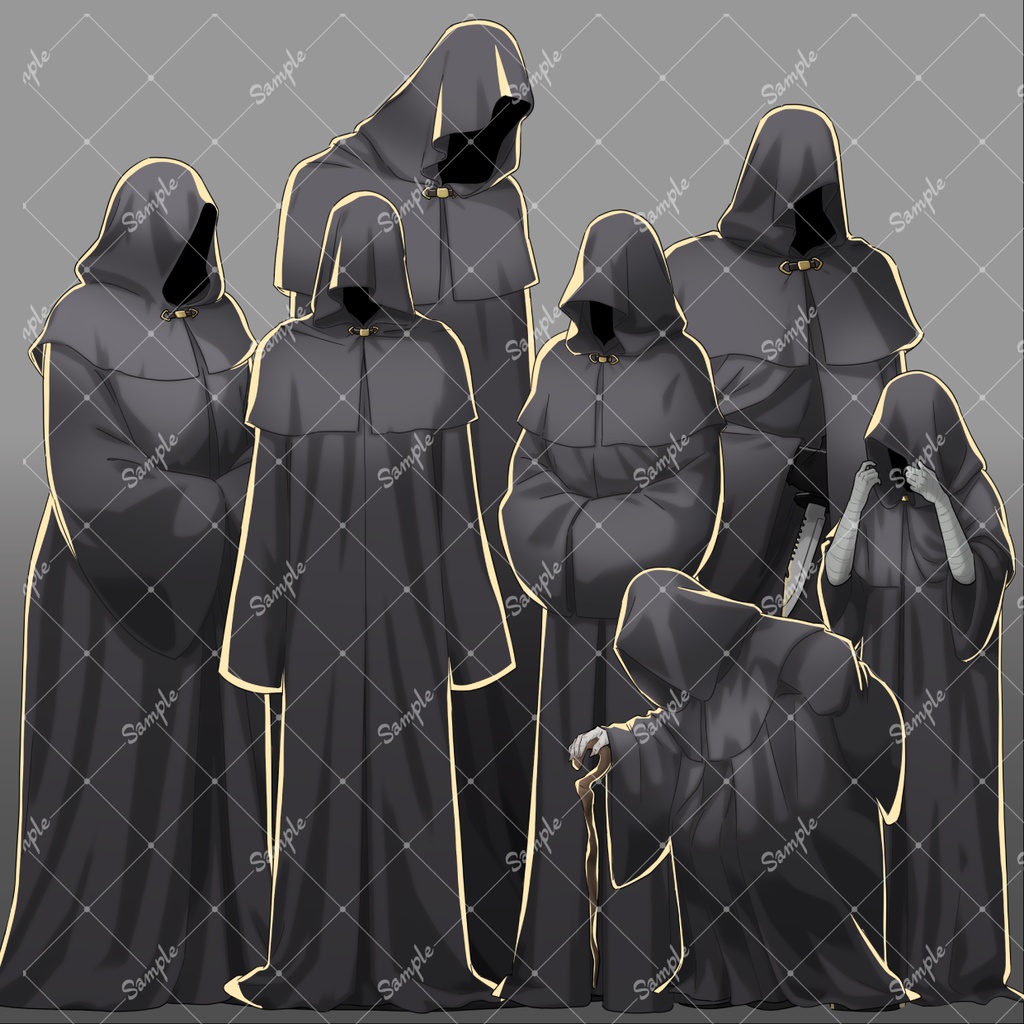 TRPGに使える立ち絵素材_ローブ