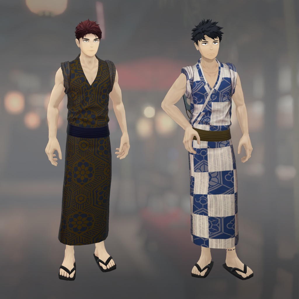 【3D衣装】まくり浴衣 Makuri Yukata (荒洲/加須谷 MA設定済み)