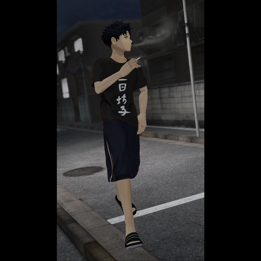 【3D衣装】オフの日スポーティTシャツセット(荒洲/加須谷/ブリスデン MA設定済み)