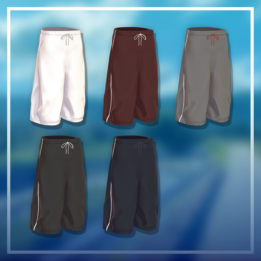 【3D衣装】オフの日スポーティTシャツセット(荒洲/加須谷/ブリスデン MA設定済み)