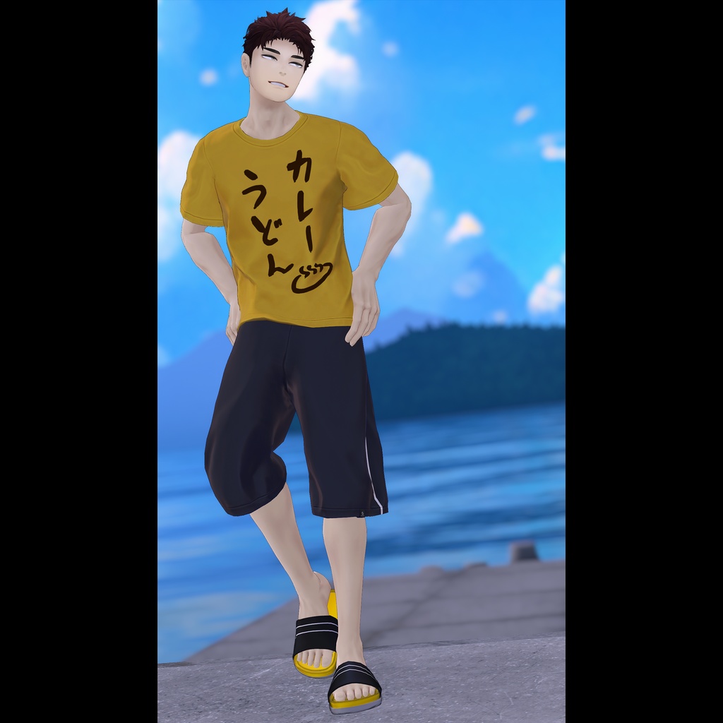 【3D衣装】オフの日スポーティTシャツセット(荒洲/加須谷/ブリスデン MA設定済み)