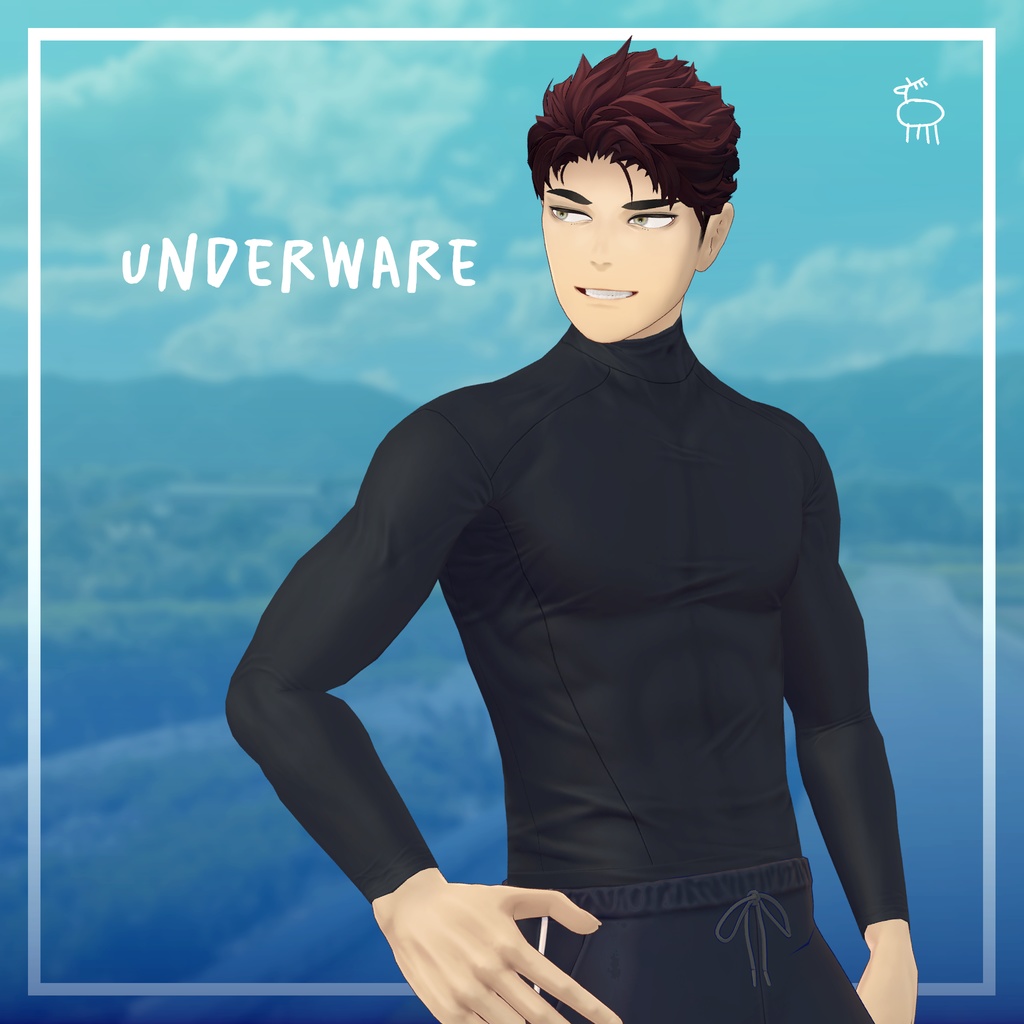 【3D衣装】オフの日スポーティTシャツセット(荒洲/加須谷/ブリスデン MA設定済み)