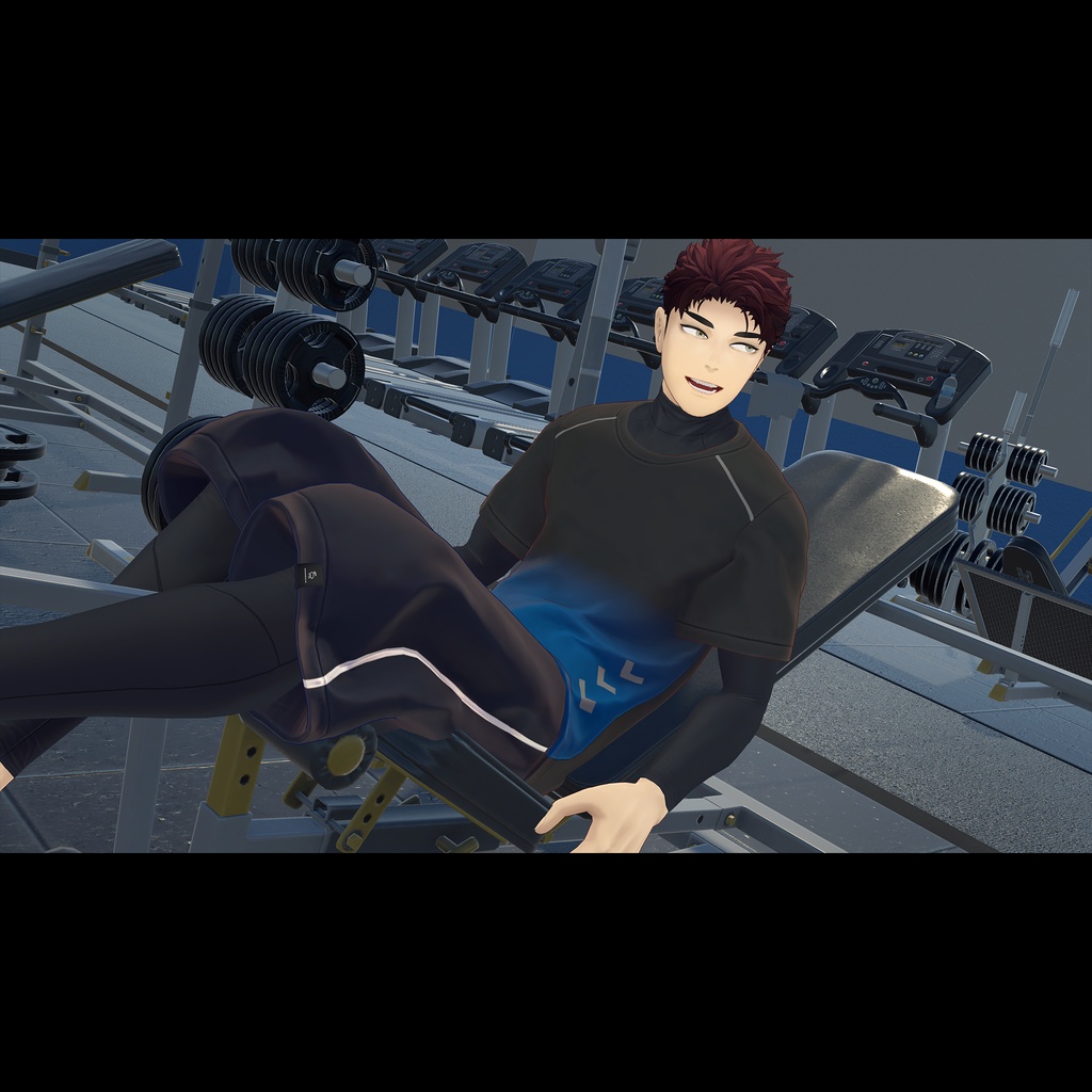 【3D衣装】オフの日スポーティTシャツセット(荒洲/加須谷/ブリスデン MA設定済み)