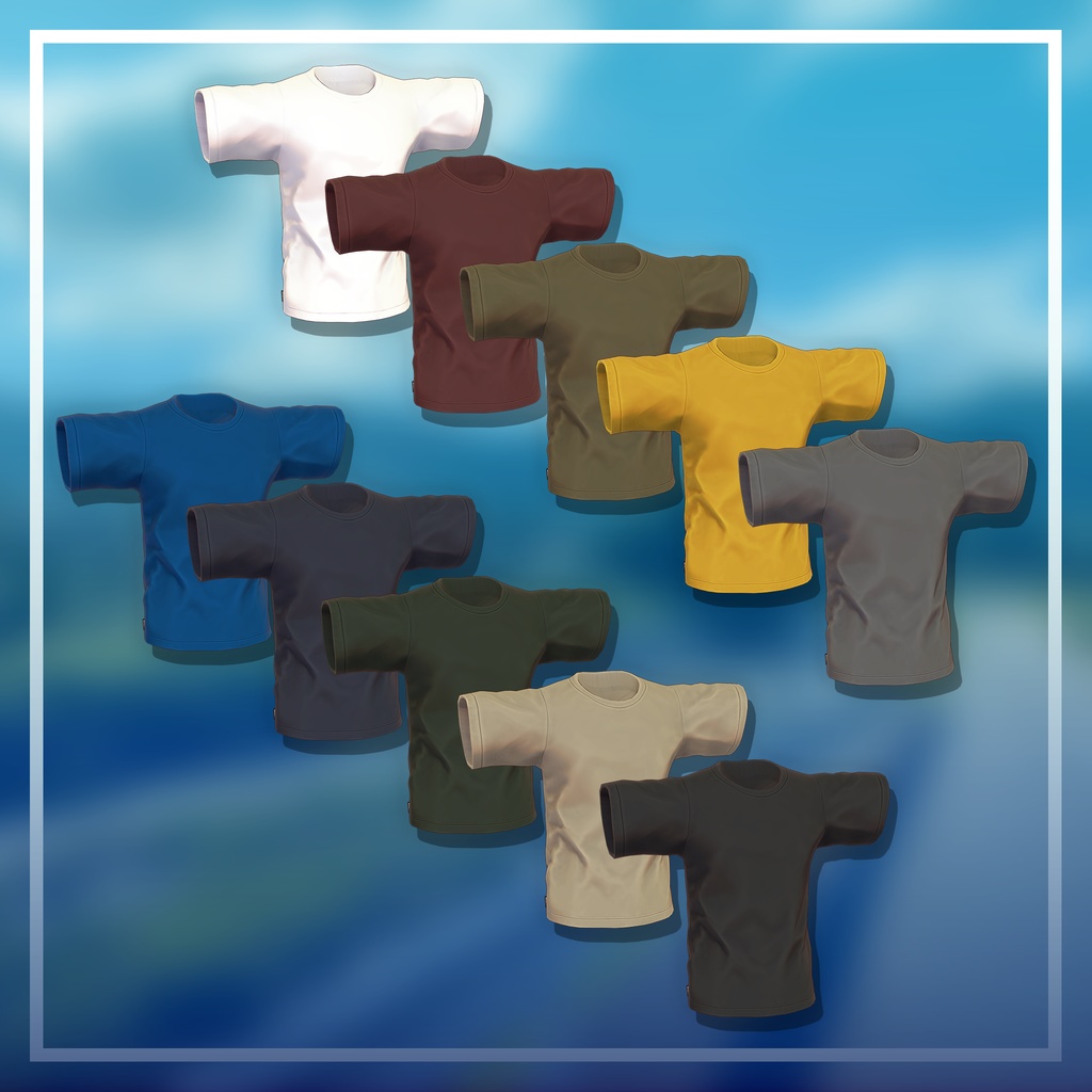 【3D衣装】オフの日スポーティTシャツセット(荒洲/加須谷/ブリスデン MA設定済み)