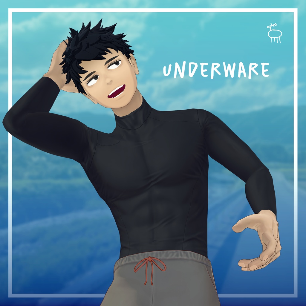 【3D衣装】オフの日スポーティTシャツセット(荒洲/加須谷/ブリスデン MA設定済み)