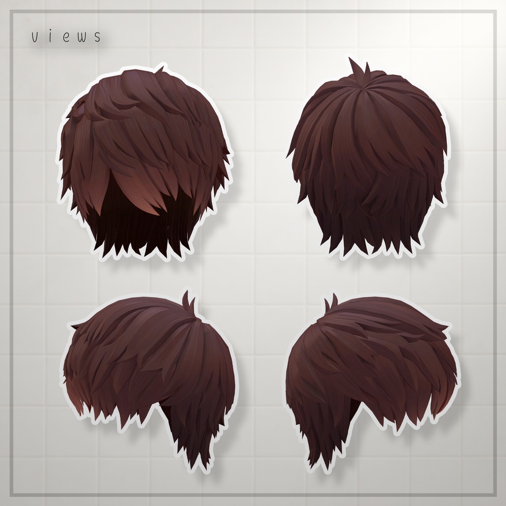 【3D 髪型】ザクザクマッシュショート -ZakuzakuMushShort-