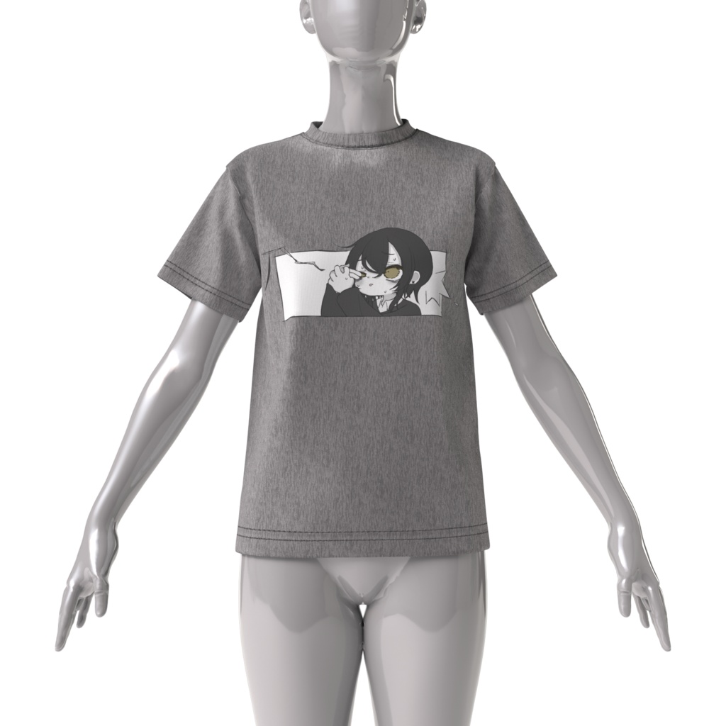 指拳銃ビッグシルエットTシャツ