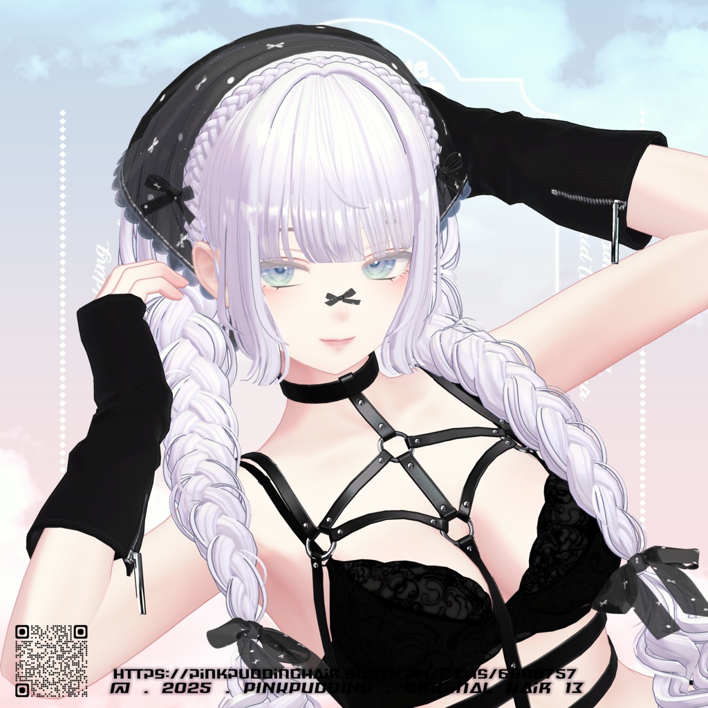 【10アバター対応】 𝐏♡𝐏.𝐇𝐚𝐢𝐫 𝟏𝟑 【VRChat用ヘアモデル】