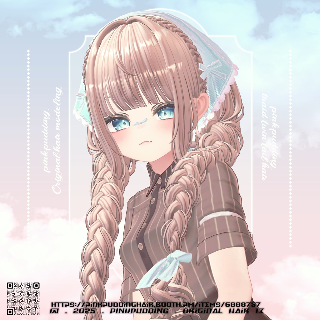 【10アバター対応】 𝐏♡𝐏.𝐇𝐚𝐢𝐫 𝟏𝟑 【VRChat用ヘアモデル】