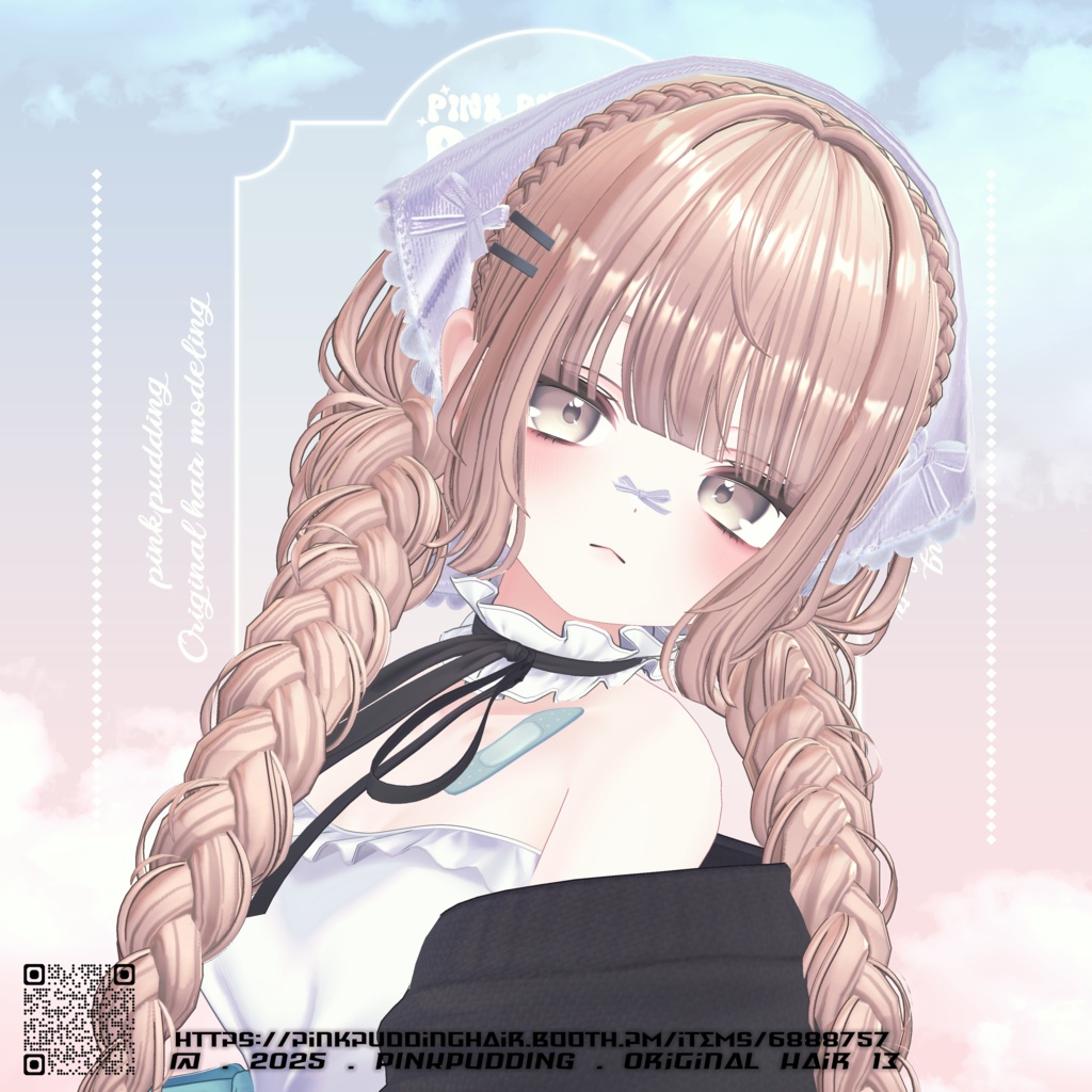 【10アバター対応】 𝐏♡𝐏.𝐇𝐚𝐢𝐫 𝟏𝟑 【VRChat用ヘアモデル】