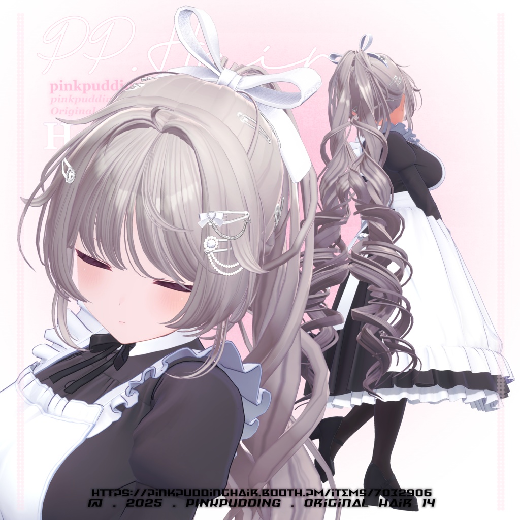 【10アバター対応】 𝐏♡𝐏.𝐇𝐚𝐢𝐫 𝟏𝟒 【VRChat用ヘアモデル】