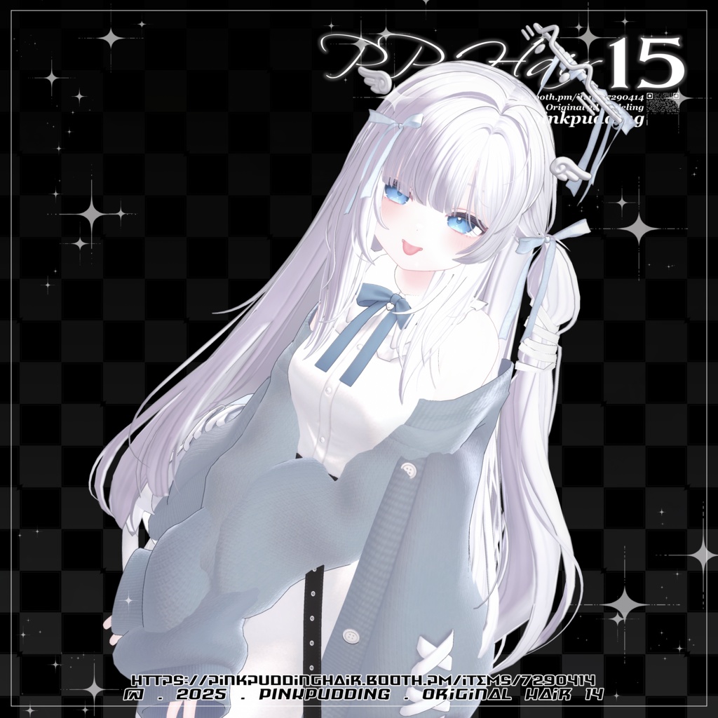 【9アバター対応】 𝐏♡𝐏.𝐇𝐚𝐢𝐫 𝟏𝟓 【VRChat用ヘアモデル】