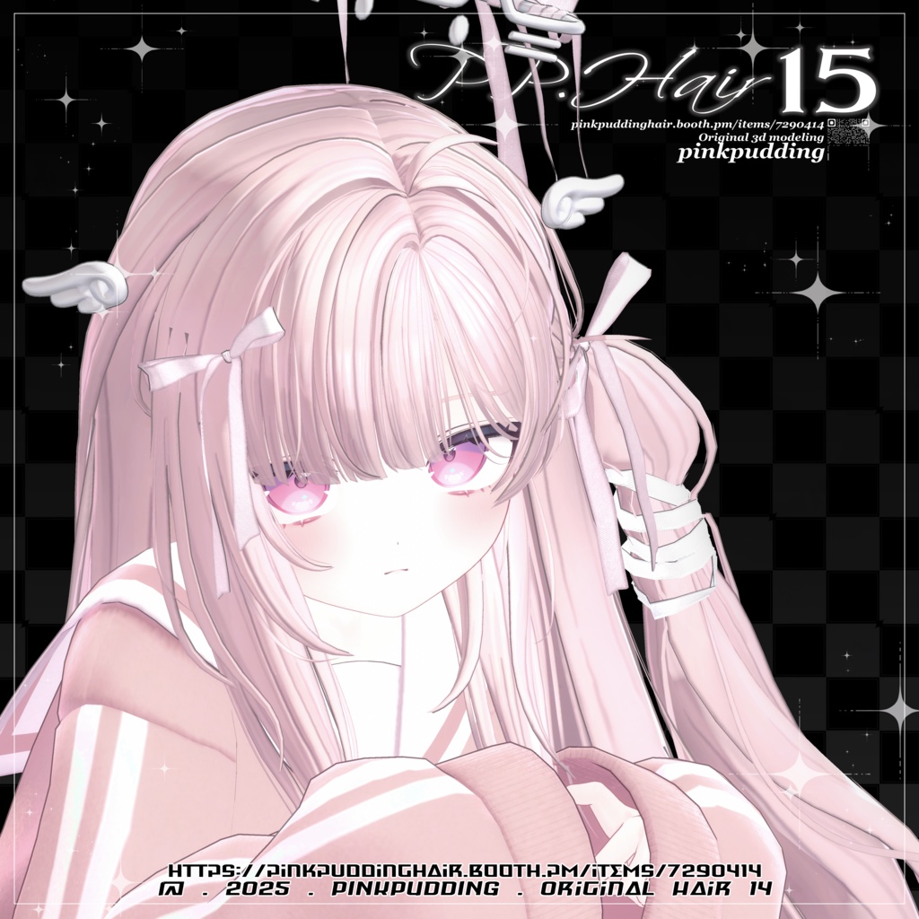 【9アバター対応】 𝐏♡𝐏.𝐇𝐚𝐢𝐫 𝟏𝟓 【VRChat用ヘアモデル】