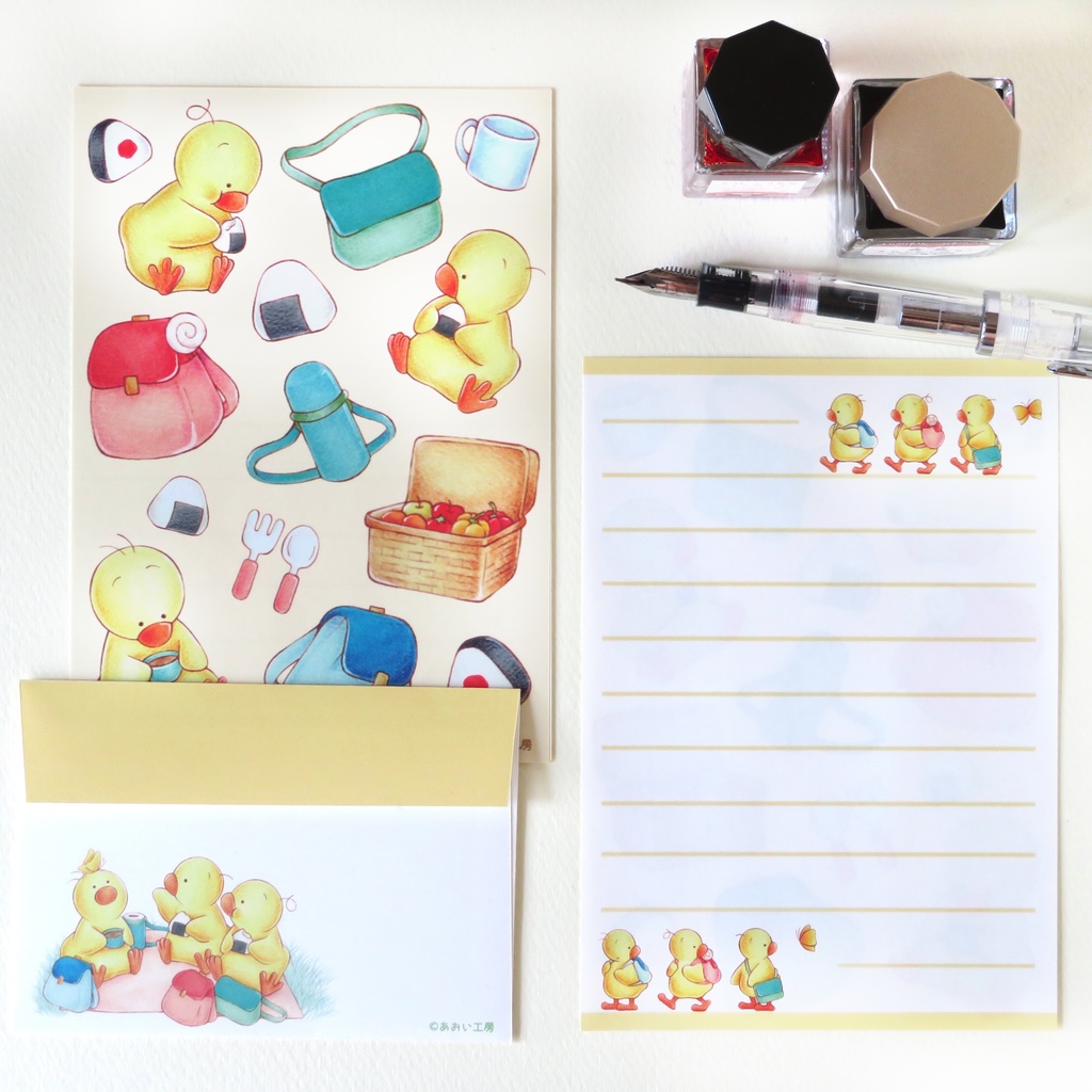 ひよこの3兄弟＊レターセット ピクニック