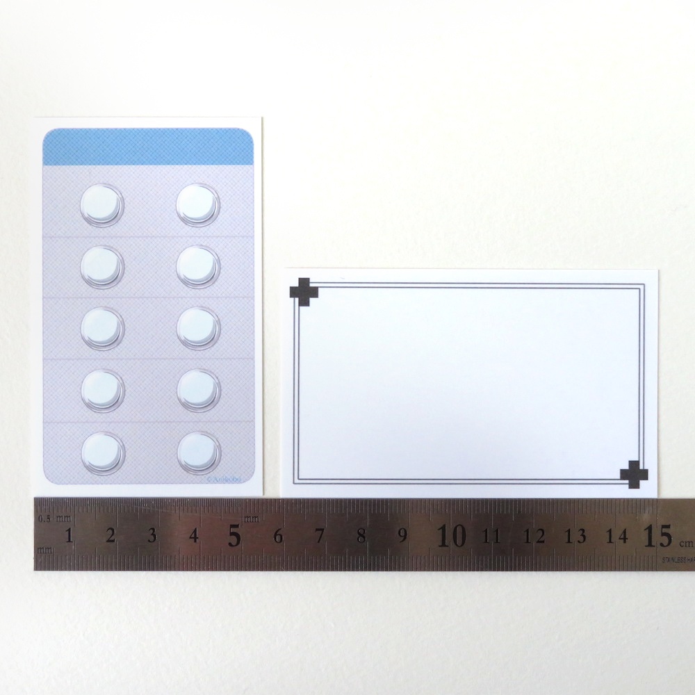 錠剤シート風 メッセージカード 3種12枚セット