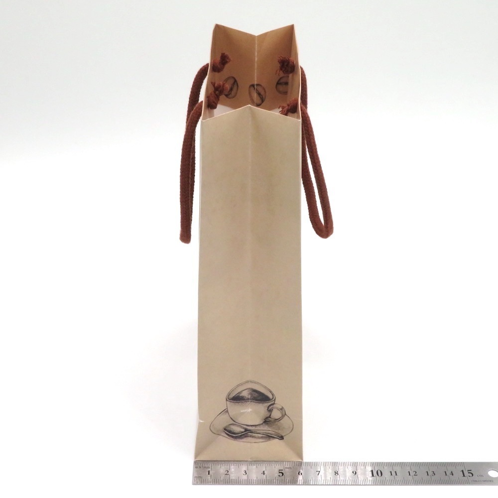 カフェイン柄 ギフトバッグ(紙袋) 2枚セット