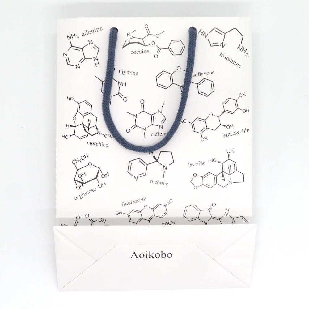 化学構造式柄 ギフトバッグ(紙袋) 2枚セット