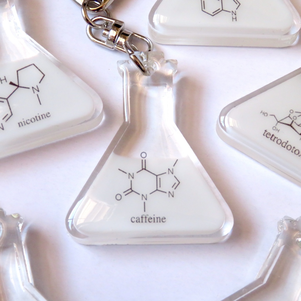 【受注制作】三角フラスコキーホルダー【全25種】
