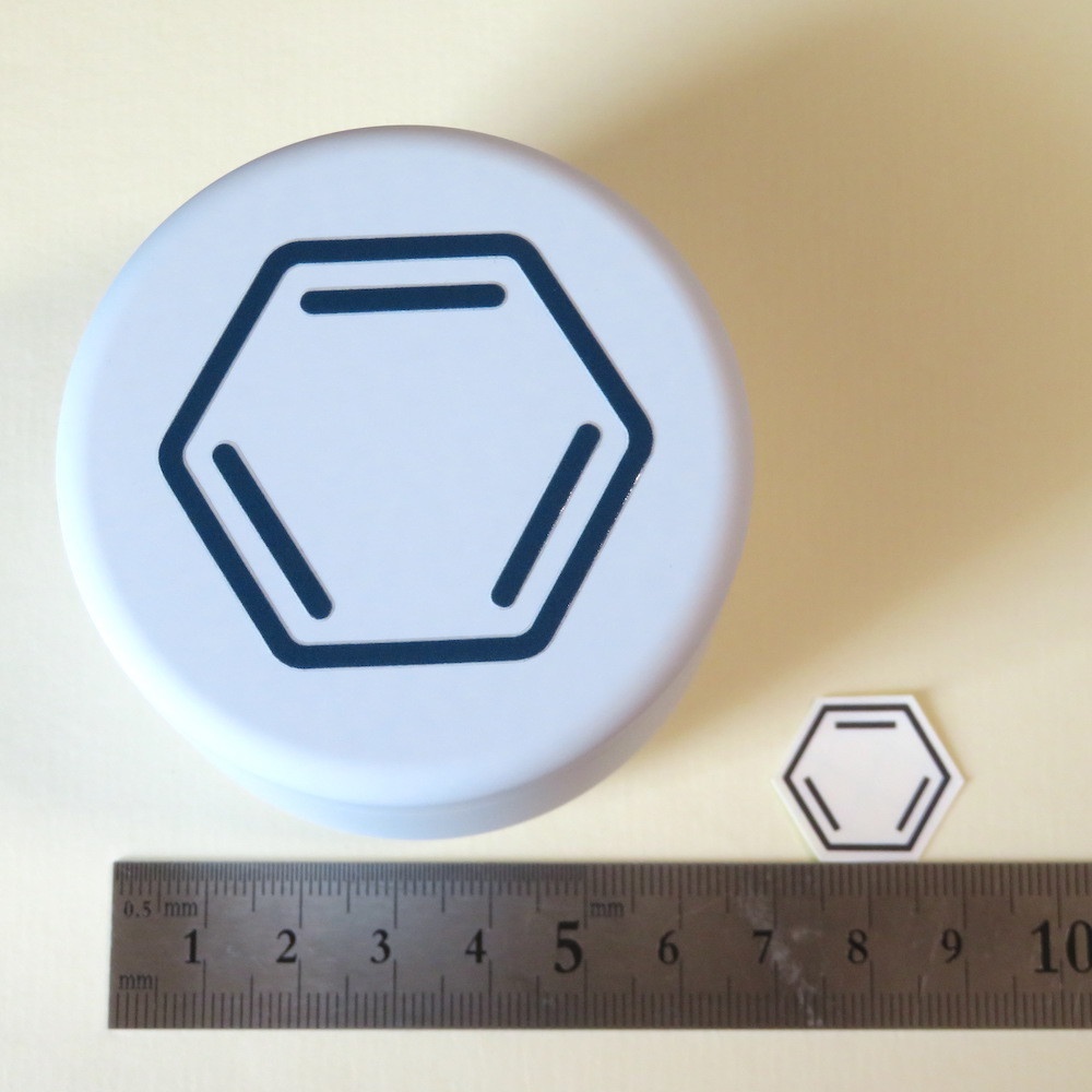 ベンゼン缶 ホワイト 【ベンゼンシール30枚入り】