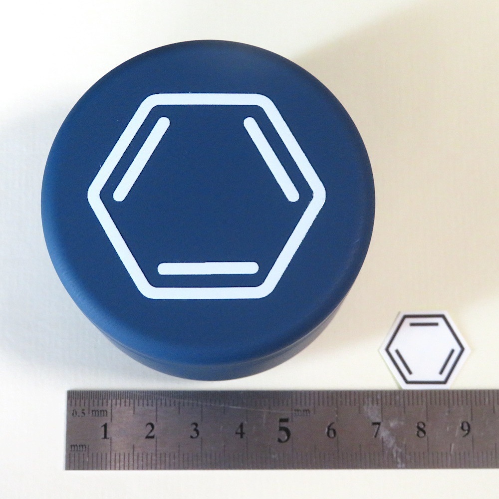 ベンゼン缶 ネイビー【ベンゼンシール30枚入り】