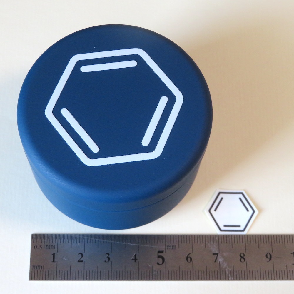 ベンゼン缶 ネイビー【ベンゼンシール30枚入り】