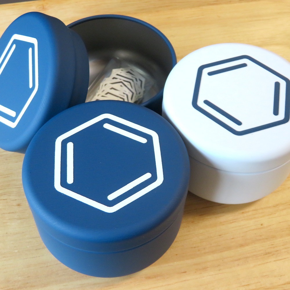 ベンゼン缶 ネイビー【ベンゼンシール30枚入り】