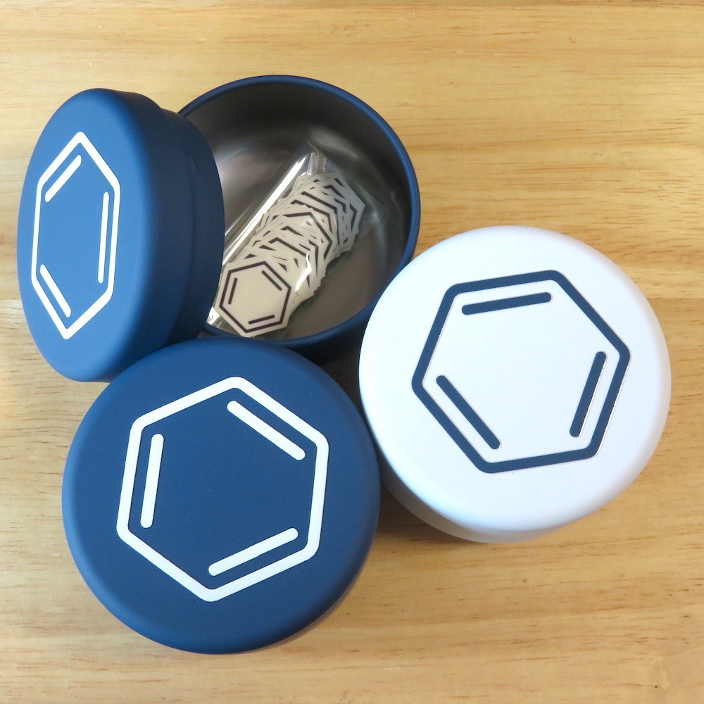 ベンゼン缶 ネイビー【ベンゼンシール30枚入り】