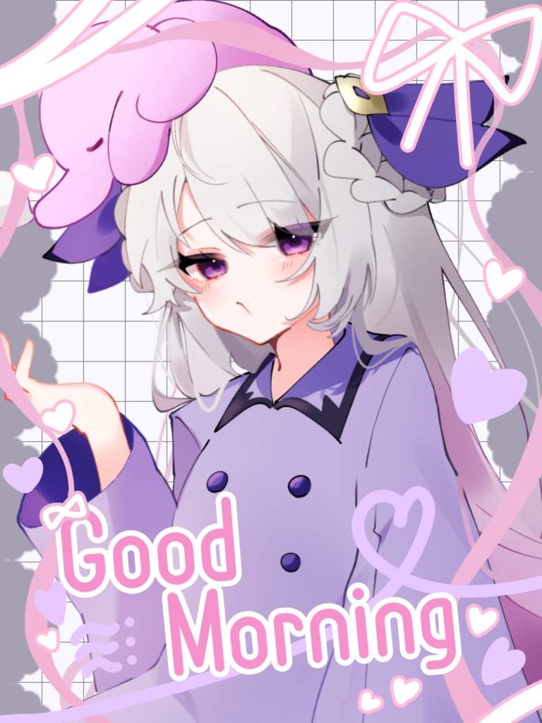 【無料配布】ゆめかわおはV素材🤍カラバリ6種(商用利用可)