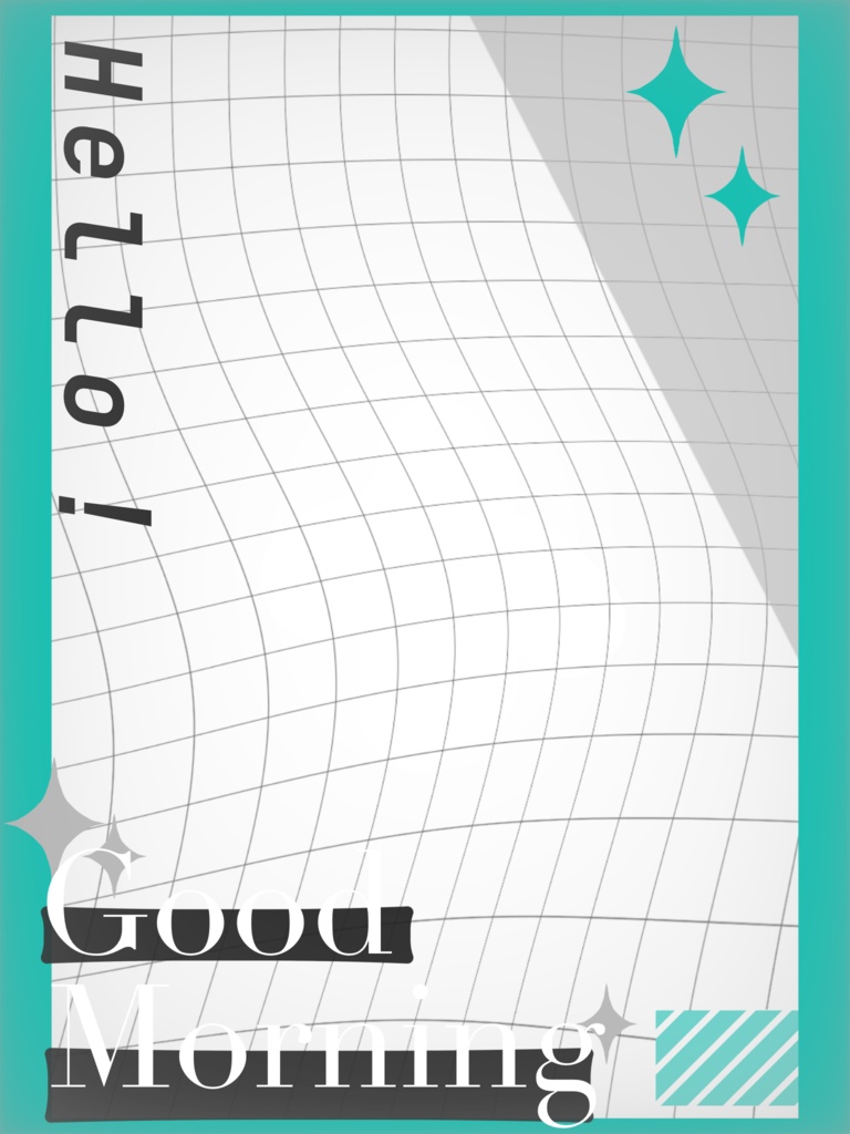 【無料配布】スタイリッシュおはV素材✨カラバリ9種🎨商用利用可