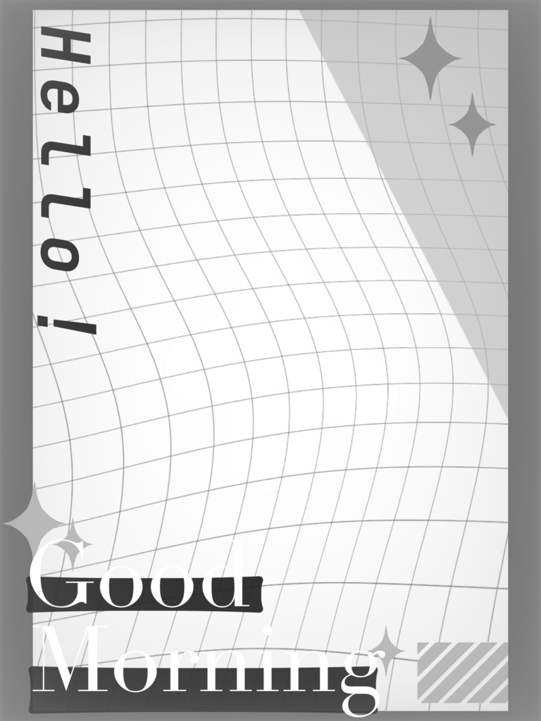 【無料配布】スタイリッシュおはV素材✨カラバリ9種🎨商用利用可