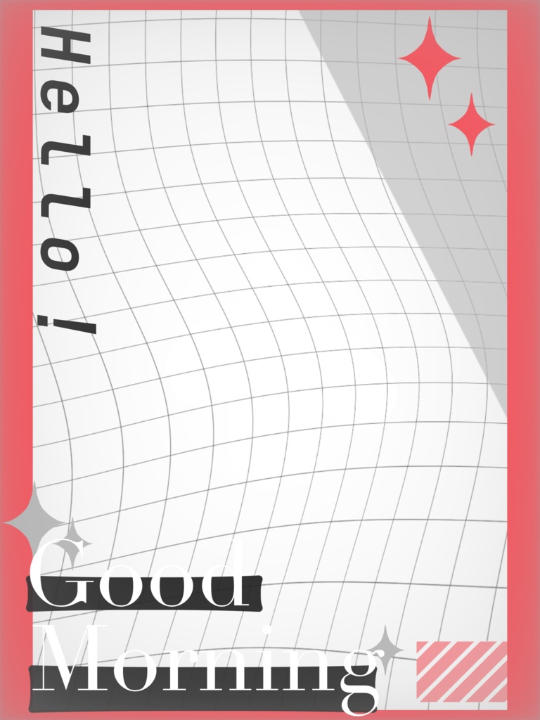 【無料配布】スタイリッシュおはV素材✨カラバリ9種🎨商用利用可