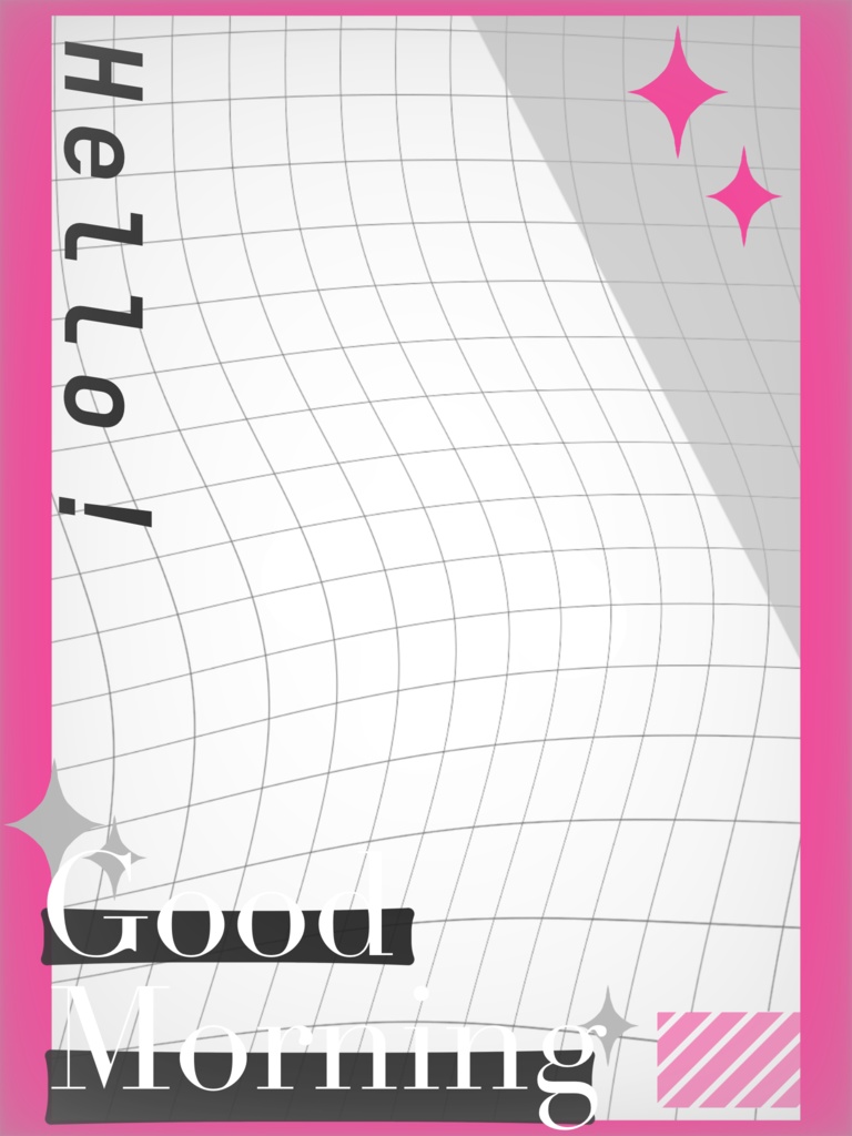 【無料配布】スタイリッシュおはV素材✨カラバリ9種🎨商用利用可