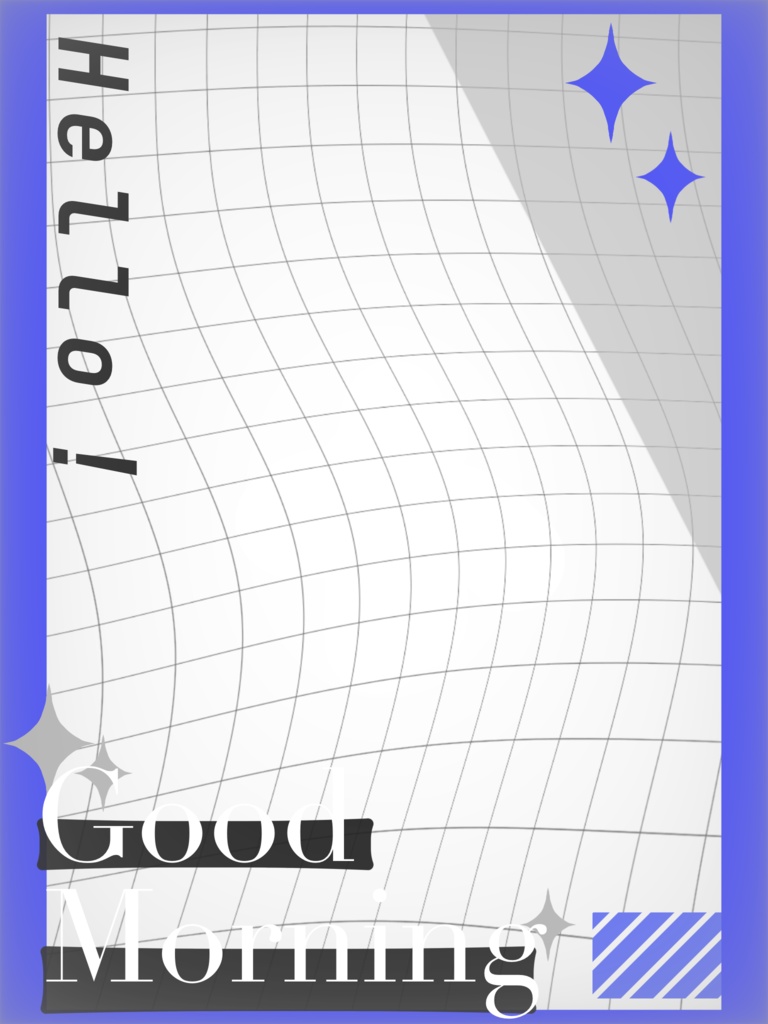 【無料配布】スタイリッシュおはV素材✨カラバリ9種🎨商用利用可