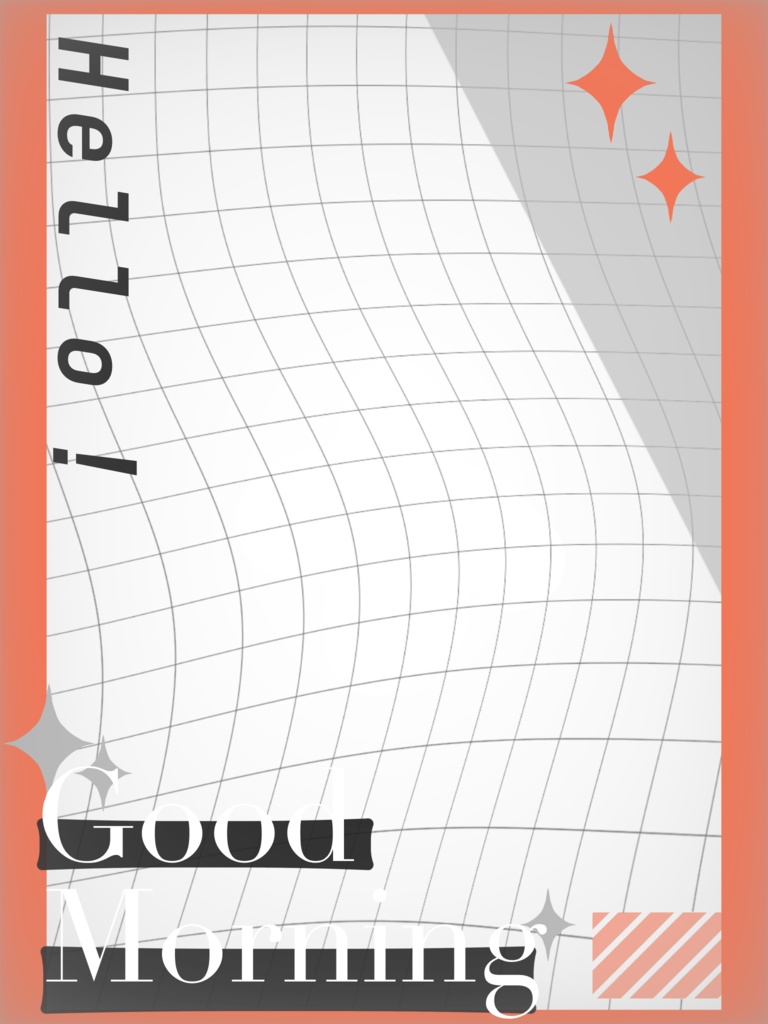 【無料配布】スタイリッシュおはV素材✨カラバリ9種🎨商用利用可