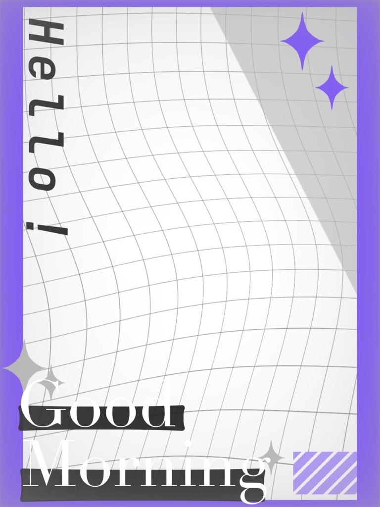 【無料配布】スタイリッシュおはV素材✨カラバリ9種🎨商用利用可