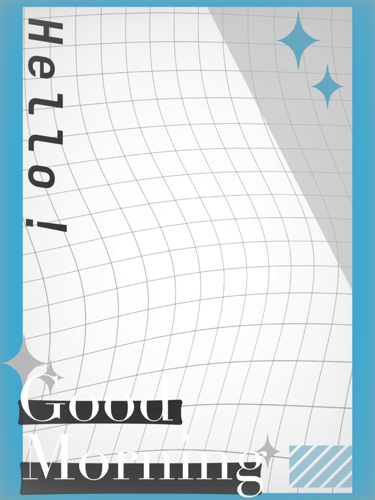 【無料配布】スタイリッシュおはV素材✨カラバリ9種🎨商用利用可