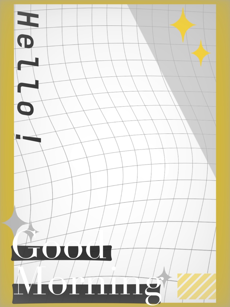 【無料配布】スタイリッシュおはV素材✨カラバリ9種🎨商用利用可