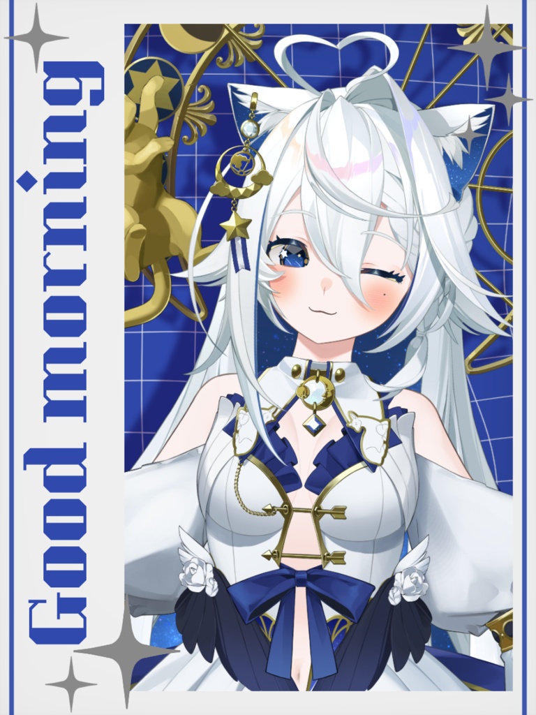 【無料配布】重ねるだけ!おはV素材♡カラバリ9種🎨(商用利用可)