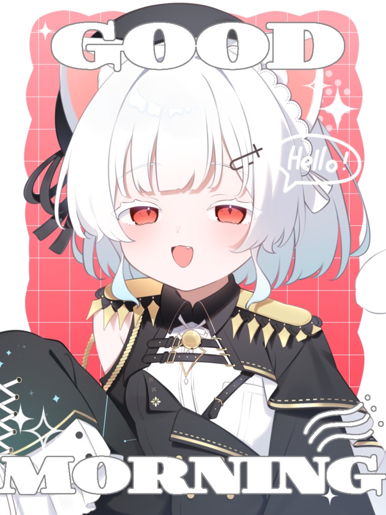 【無料配布】重ねるだけ!おはV素材♡商用利用可