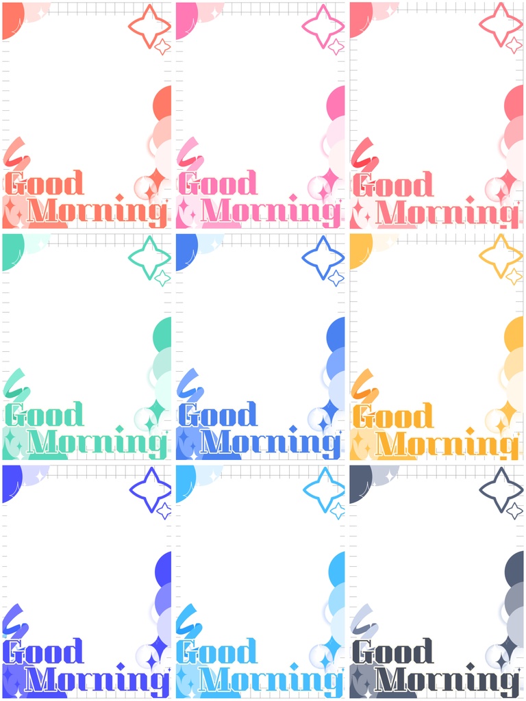 【無料配布】重ねるだけ!おはV素材♡商用利用可