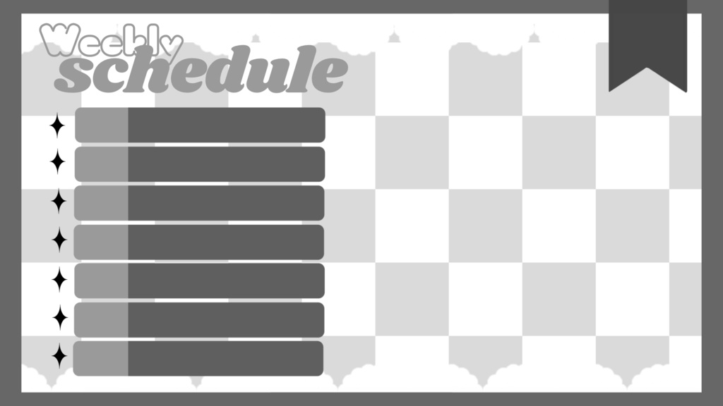 【無料配布】全9色!スケジュール素材!Vtuber•Vライバーさん向け