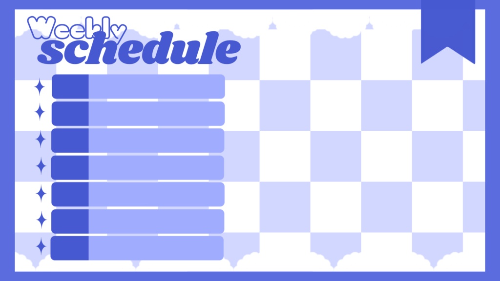 【無料配布】全9色!スケジュール素材!Vtuber•Vライバーさん向け