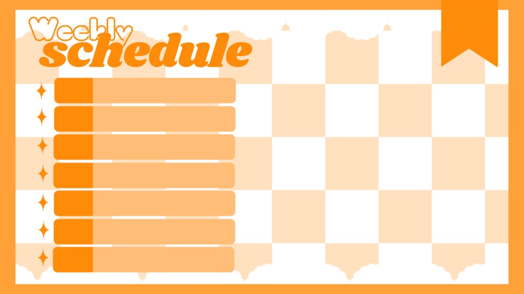 【無料配布】全9色!スケジュール素材!Vtuber•Vライバーさん向け