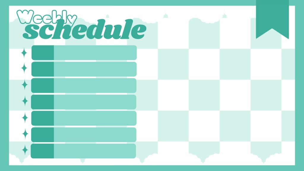 【無料配布】全9色!スケジュール素材!Vtuber•Vライバーさん向け