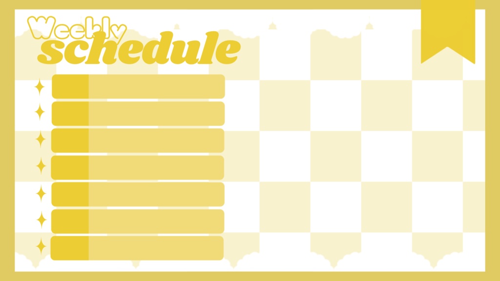 【無料配布】全9色!スケジュール素材!Vtuber•Vライバーさん向け