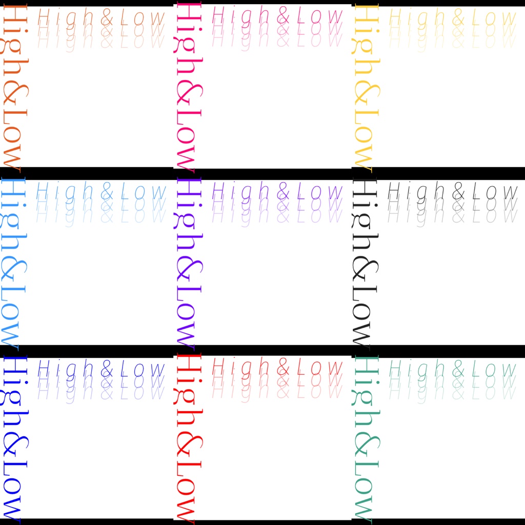 全9色♡IRIAM High&Low サムネイル素材