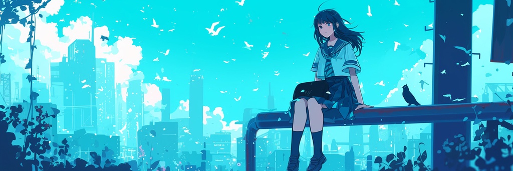 女の子 女子高生 デザインヘッダー