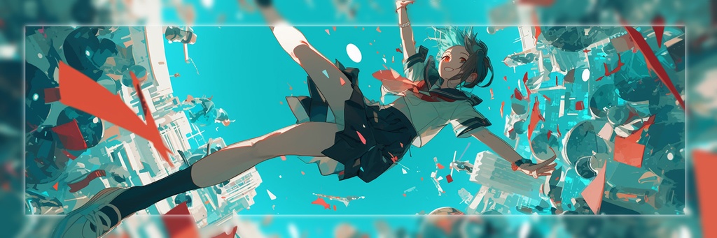女の子　女子高生　映画のようなデザインヘッダー