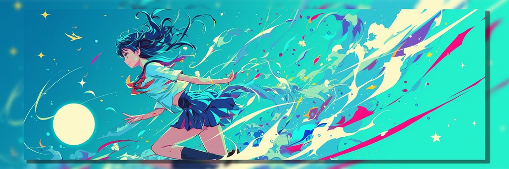 女の子 女子高生 デザインヘッダー